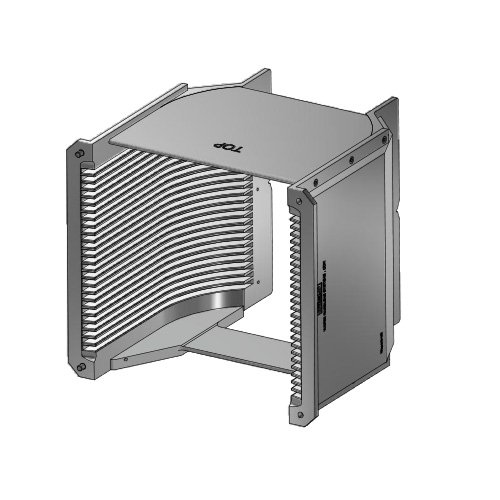 8" (200 mm) Aluminum hard clear anodized cassette | 25 slot End wall / H-bar | Flat | MOQ 5 8" (200 mm) Aluminum hard clear anodized cassette | 25 slot End wall / H-bar | Flat | MOQ 5