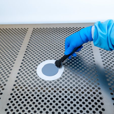 Mechanical wafer pick edge grip with spatula (WHS-G2) 50-76 mm Mechanical wafer pick edge grip with spatula (WHS-G2) 50-76 mm