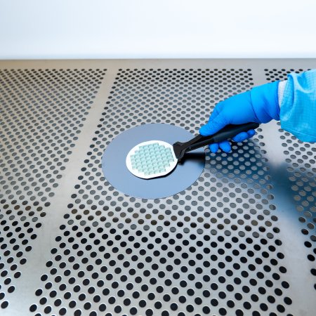 Mechanical wafer pick edge grip with spatula (WHS-G2) 100-125 mm