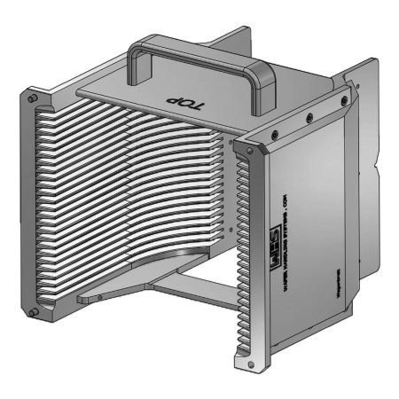 6" (150 mm) Aluminum hard clear anodized cassette | 25 slot End wall / H-bar | Handle | Angular | MOQ 5 6" (150 mm) Aluminum hard clear anodized cassette | 25 slot End wall / H-bar | Handle | Angular | MOQ 5